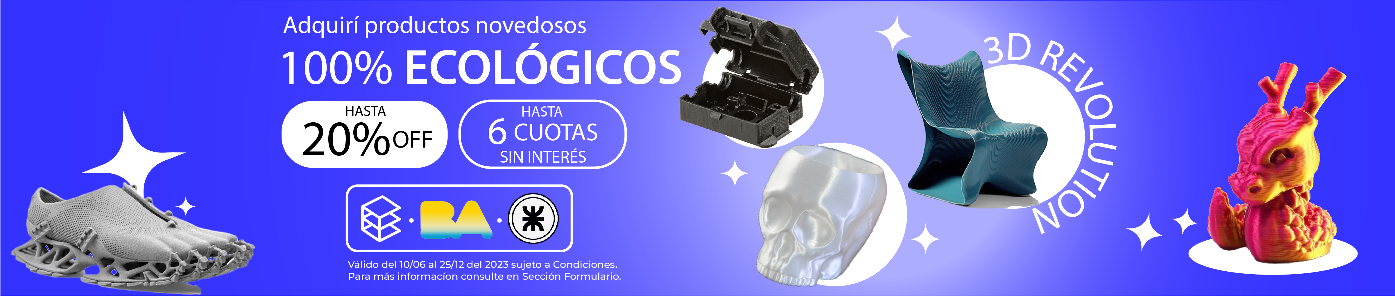 20 % off y hasta 6 cuotas sin interés